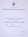 Citation for Distinguished Fiji